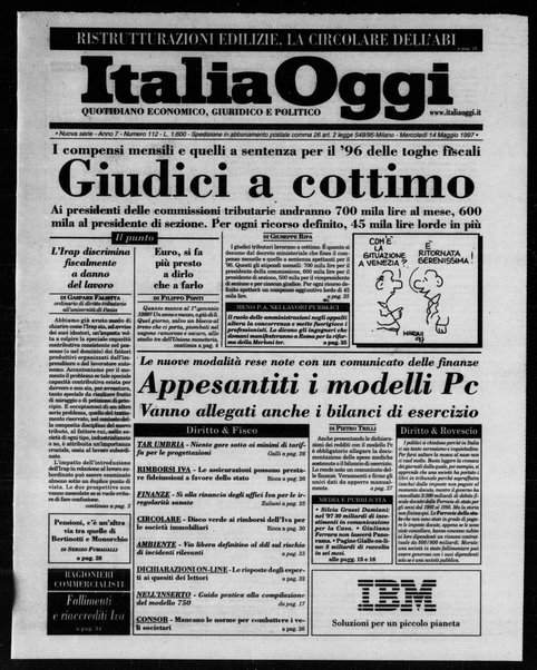 Italia oggi : quotidiano di economia finanza e politica